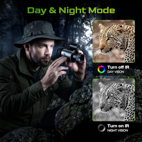 MYTH REALM 4K Digital Night Vision Monocular with 850nm IR, 4X Zoom, 1080P Video, 300m Range, Rechargeable Battery