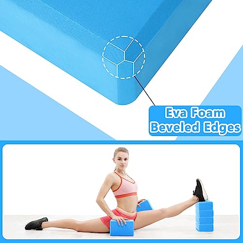 High-Density Foam Yoga Blocks Bulk 20-Pack - 9 x 6 x 3 Inches Support