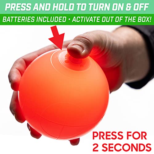 LED Bocce Ball Set - 100mm Regulation Size with Light-Up Balls & Carry Case