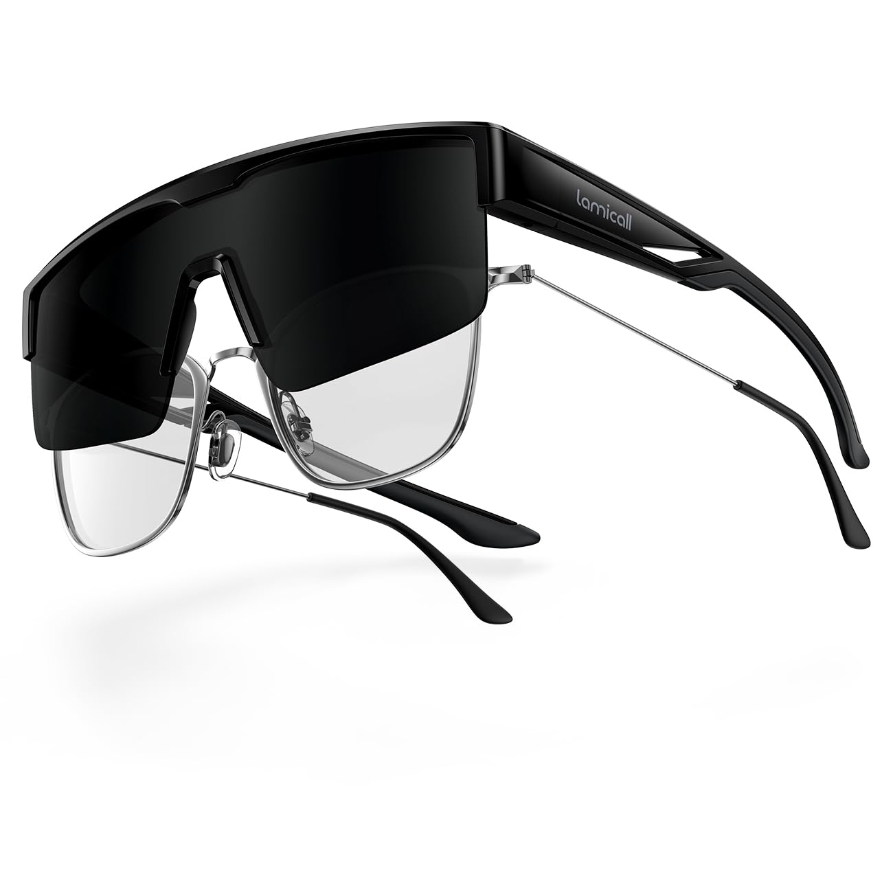Lamicall Polarized Fit Over Glasses Sunglasses - UV400 Protection for Men Women, Oversized Sun Glasses for Driving Cycling Golf Fishing
