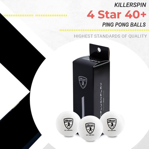 Killerspin 4-Star Ping Pong Balls - ITTF Certified 40mm ABS Plastic Table Tennis Balls for Tournaments