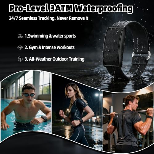 Avexon Black Smart Fitness Bracelet - Waterproof Heart Rate & Activity Tracker