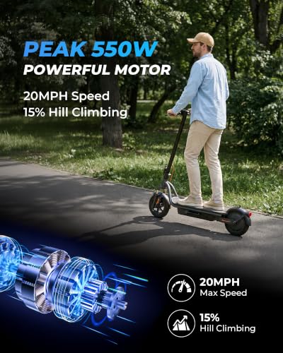 AOTOS M1 Electric Scooter Orange - 20 MPH, 28 Miles Range, Dual Suspension