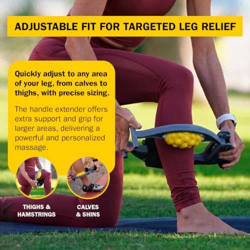 Rolflex Recovery Combo 3-in-1 Calf Roller Massager for Muscle Recovery - Portable Leg Massage Tool