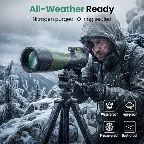 Gosky FalconPro Elite 25-75x85 Spotting Scope with Tripod & Phone Adapter