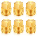 6 Pack 1/2 Inch Brass Boat Drain Plugs - Waterproof and Corrosion Resistant