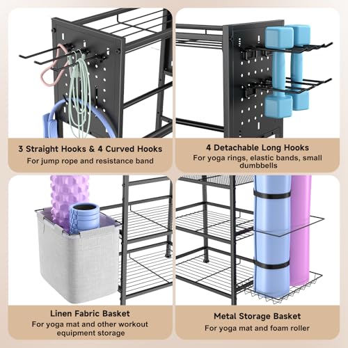 Dumbbell Rack for Home Gym Storage - Black - Multi-Function Weight Organizer