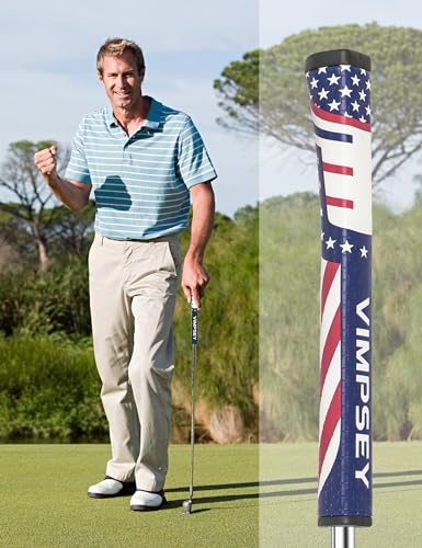 Pistol Golf Putter Grip 2.0 USA Blue - Comfortable Polyurethane, Unique Parallel Design