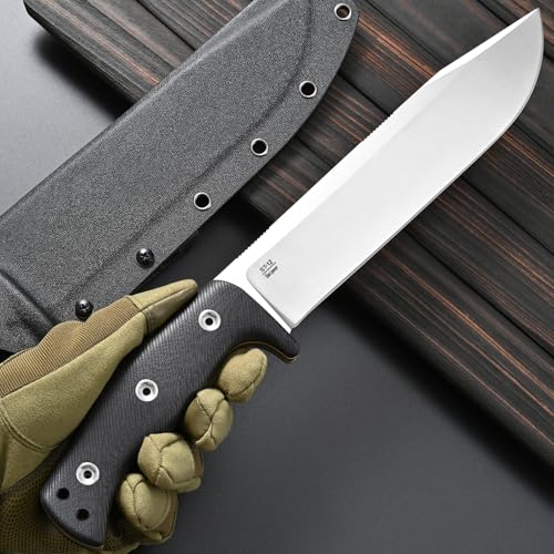 Sitivien ST12 Plus Fixed Blade Knife with Sleipner Steel & G10 Handle - Silver