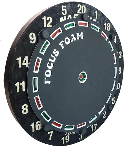 4 Pack Steel Tip Dartboard Trainer Set - Non Magnetic, Black & White