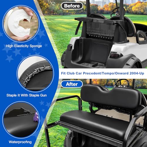 NOKINS Golf Cart Rear Flip Seat Kit for Club Car Precedent, Tempo, Onward