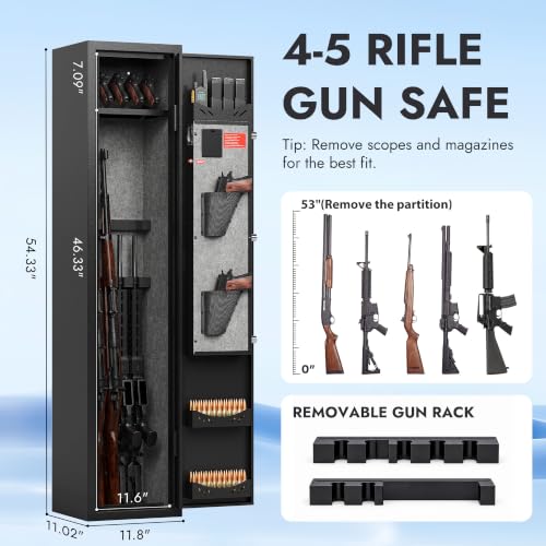 Biometric Gun Safe for Rifles and Pistols - Secure Home Safe with Quick Access
