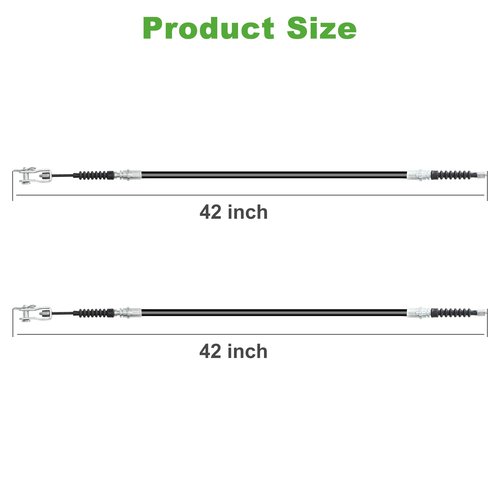 10L0L Golf Cart Brake Cable for Club Car DS 2000-up Gas & Electric, 42 Inch Driver and Passenger Side, OEM# 102022101