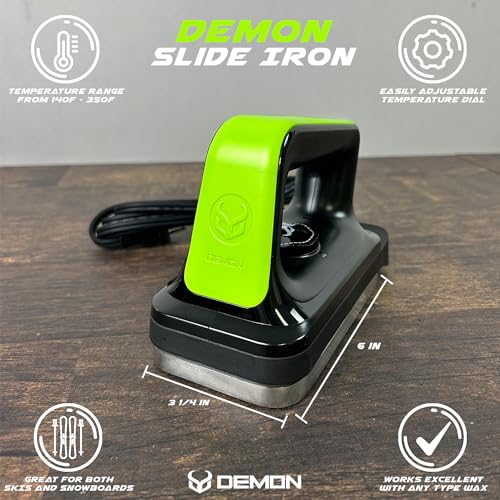 Demon Snowboard & Ski Tuning Kit with Wax, Iron, Tools & Carry Case