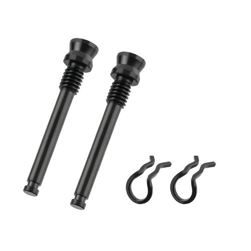 JMFahrrad Titanium Bike Disc Brake Caliper Bolts with Snap Rings, Mountain Bicycle Brake Pad Screws, 1 Pair (Black)