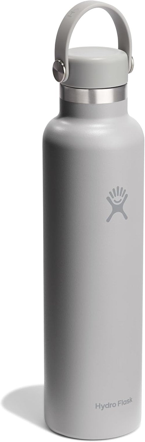 Hydro Flask Water Bottle - Insulated Stainless Steel - Leakproof & Non-Spill | 24 Oz Birch Gray