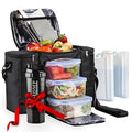 Insulated Meal Prep Lunch Bag Set with 3 Food Containers & Shaker