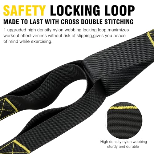 Heavy Duty Resistance Bands Set with Handles & Door Anchor for Full-Body Workout