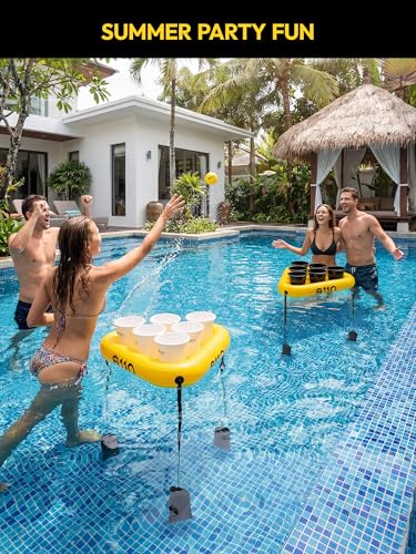 Outdoor Bucket Toss Game Set with Water-Resistant Buckets & Balls for Yard Beach Camping