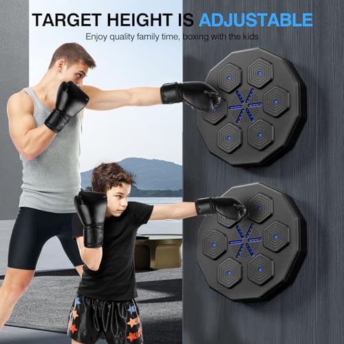 Smart Wall-Mounted Boxing Machine with Gloves | Home Fitness & Kids Game