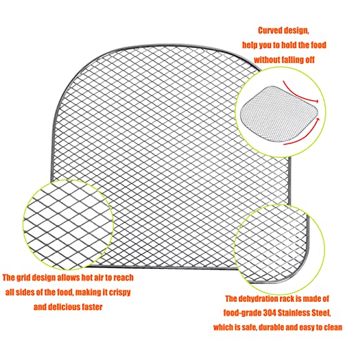 Dehydrator Racks for 6qt Chefman Caynel & Power Air Fryer Oven - Food Grade Stainless Steel