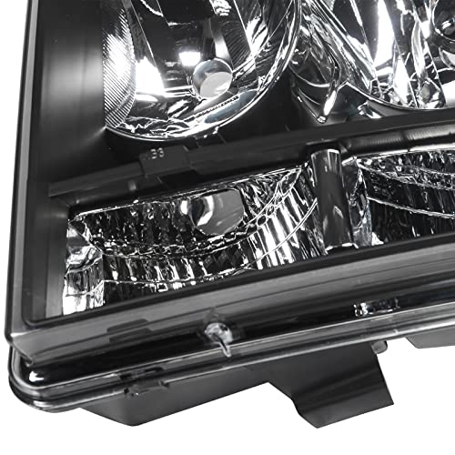 APSVE Headlight Assembly for Chevy Tahoe Suburban 2007-2014 Black or Chrome
