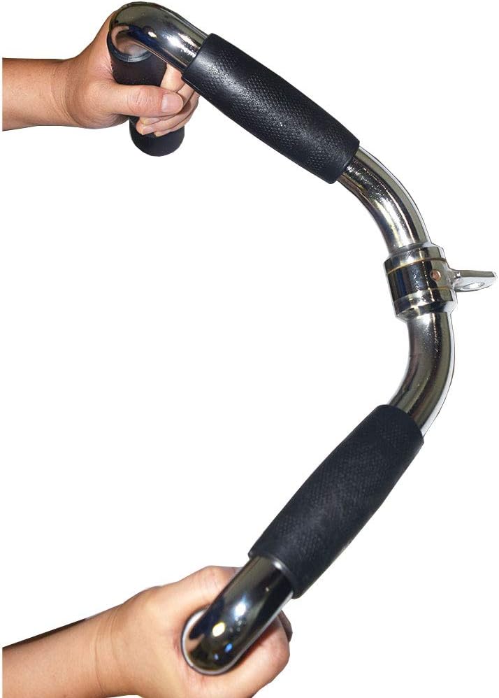Qibylift Barbell Multi-Exerciser - Versatile Cable Machine Attachment with Rotating Rubber Grips