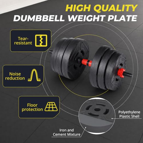60LBS Adjustable Dumbbell Set - 5-in-1 Space-Saving Home Gym Equipment
