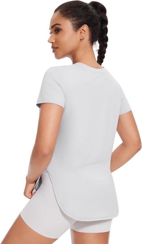 Cosy Pyro Workout Tops for Women - 4-Pack UPF 50+ Short Sleeve Yoga & Running Tees