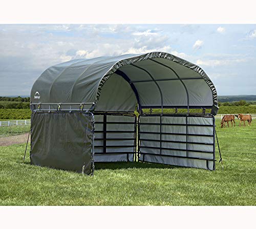 ShelterLogic 12'x12' Equine Livestock Shelter Enclosure Kit - Outdoor Recreation