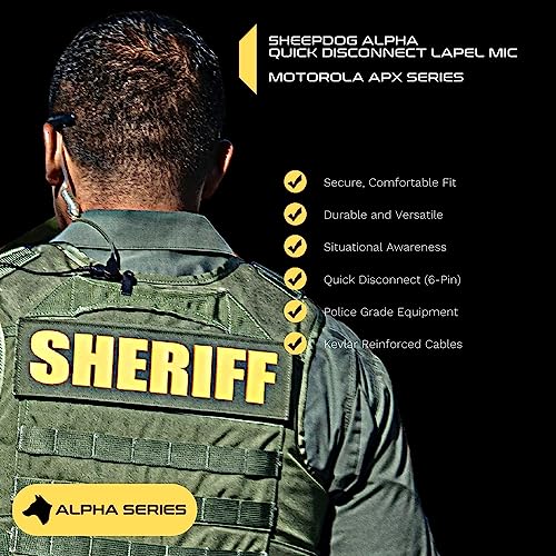 Sheepdog Microphones Police Lapel Microphone for Motorola Two-Way Radios