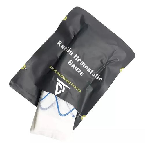 CareTac Advanced Quick Clotting Combat Gauze 3" x 12' – Compressed Hemostatic Z-Folded Wound Packing Medical Gauze with Kaolin for Faster Bleed Stop for Emergency First Aid, Survival & Tactical Gear