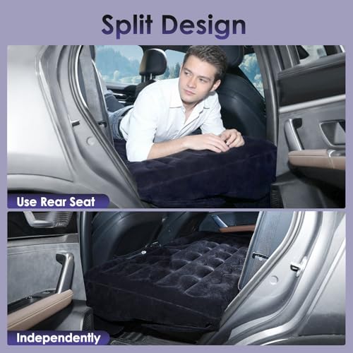 Inflatable Car Bed Mattress for SUV Sedan Truck & Minivan - Portable Travel Comfort Kit