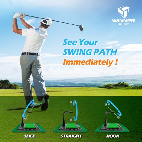 Real Swing 300 Golf Swing & Hitting Trainer - Adjustable Impact & Trajectory Check