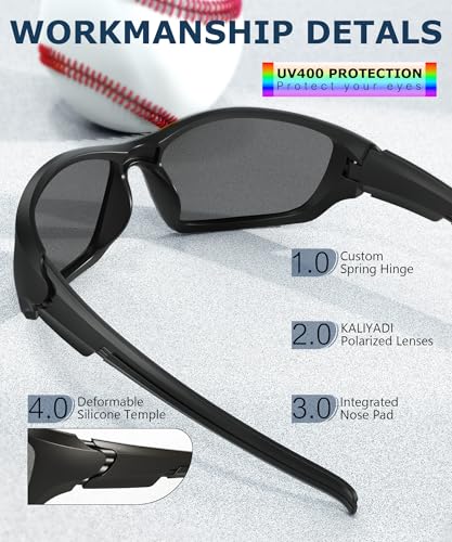 Polarized Sports Sunglasses Men Women UV400 Protection Cycling Fishing Running Black+Blue Green+Red