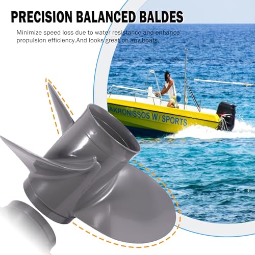 11 1/4 Inch Aluminum Outboard Boat Propeller for Honda 35-60HP, 3 Blades, RH, 13 Spline