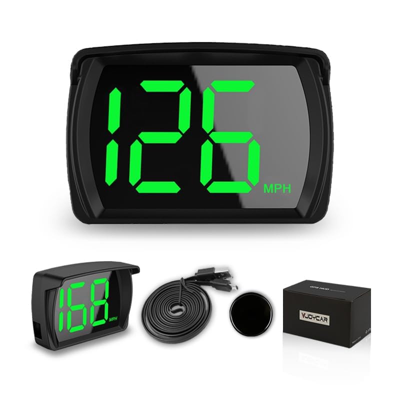 VJOYCAR Digital Speedometer HUD - GPS Head-Up Display for Cars & Trucks | Plug & Play USB (G20-Only Green)