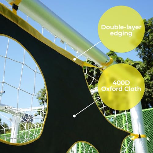 12x6ft Portable Soccer Goal Net with 10 Scoring Zones - Backyard Training Equipment