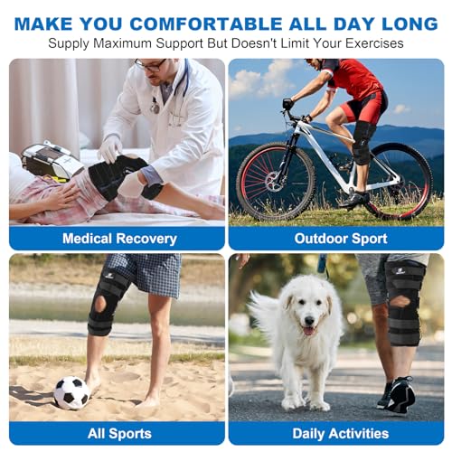XX-Large Hinged Knee Brace for Meniscus Tear Support - Upgrade Version