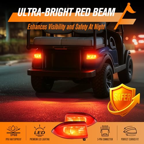Golf Cart LED Headlight and Taillights Kit for Club Car Precedent 2004-Up, 12V Light Set