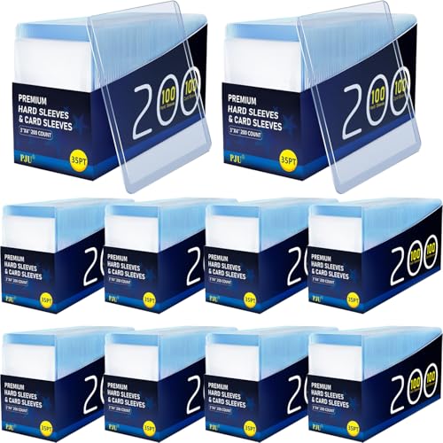 PJU 2000 Card Sleeves Pack - 1000 Hard + 1000 Soft Trading Card Protectors