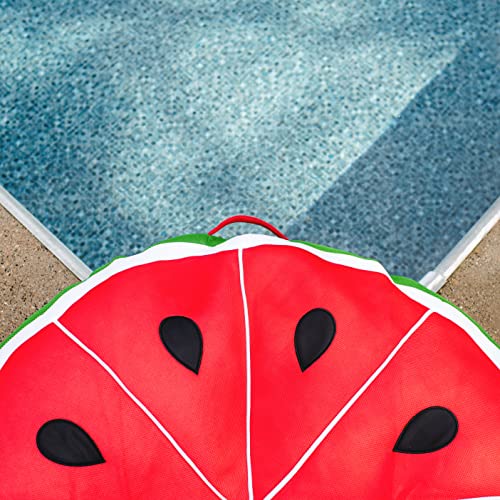 Watermelon Fruit Pool Float No Inflation Needed - Quick Dry Mesh, 32.5"
