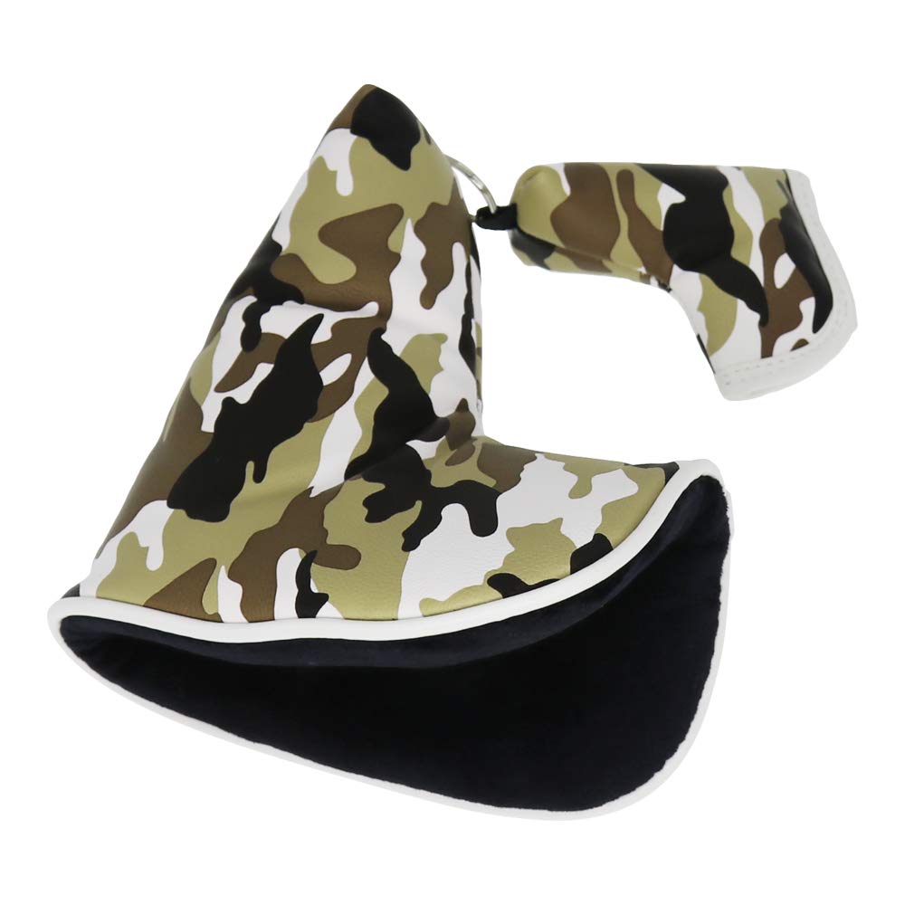 SEACLOUD Golf Blade Putter Cover Head Camouflage Pattern Headcover Protection with Magnetic Closure Headcovers Blue