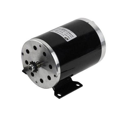 Alfa Wheels Electric Motor 48 Volt DC 1000 Watt with Base for Scooter Bike Go-Kart Mini Bikes Model Numbers MY1020 ZY1020G Reversible with 11 Teeth Sprocket #25 Chain 6.35 Pitch
