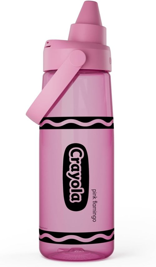 CamelBak Crayola Chug Water Bottle - Limited Edition Pink Flamingo, 25oz Tritan Renew Design