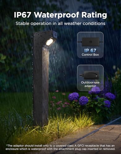 Govee Outdoor Pathway Lights 2 Lite 8-Pack, IP67 Waterproof, 190 Lumens, App & Voice Control