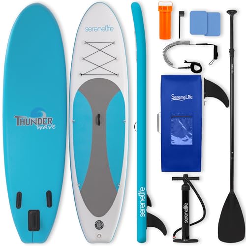 Inflatable Stand Up Paddle Board Blue 10' with Accessories - Stable & Portable