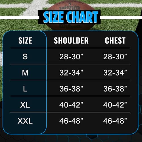 Adult Football Shoulder Pads - Xcalibur Large Shoulder Protection for Football