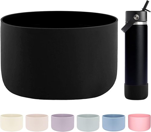 HEYSKAY Protective Silicone Boot for Hydro Flask Water Bottle Wide Mouth Water Bottle Anti-Slip Silicone Boot Bottom Protector Water Bottle Accessories