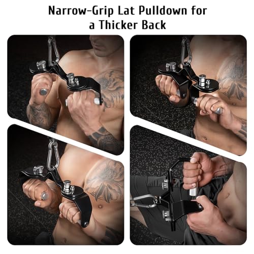 MOST GRIP Black Lat Pulldown Bar Set with 360° Rotatable Handles for Home Gym